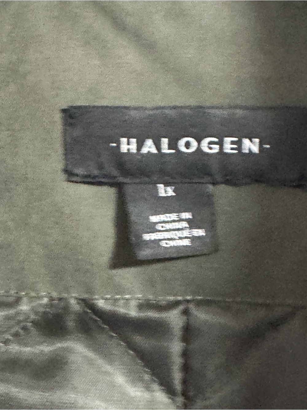 Halogen Utility Jacket with Faux Fur Trim Size 1X in olive green New Without tag - Picture 5 of 8
